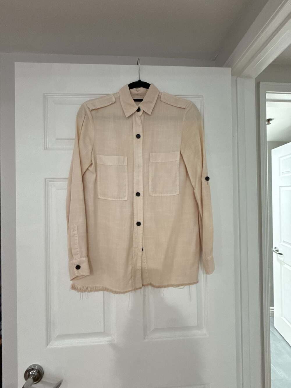 Zara Woman Premium Denim Collection Utility Shirt